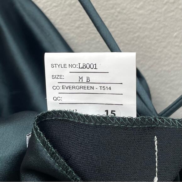 Dessy Cowl-Neck Convertible Midi Slip Dress in Evergreen Women's Medium $179 - Picture 9 of 10